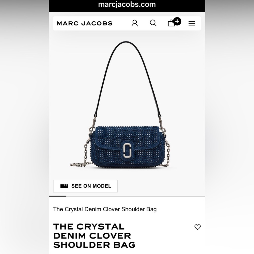 Marc Jacob’s Crystal Denim Clover shoulder bag